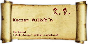 Keczer Vulkán névjegykártya